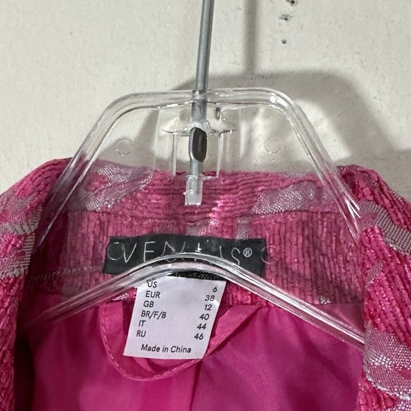 Women's Pink Patterned Blazer - Picture 5 of 8